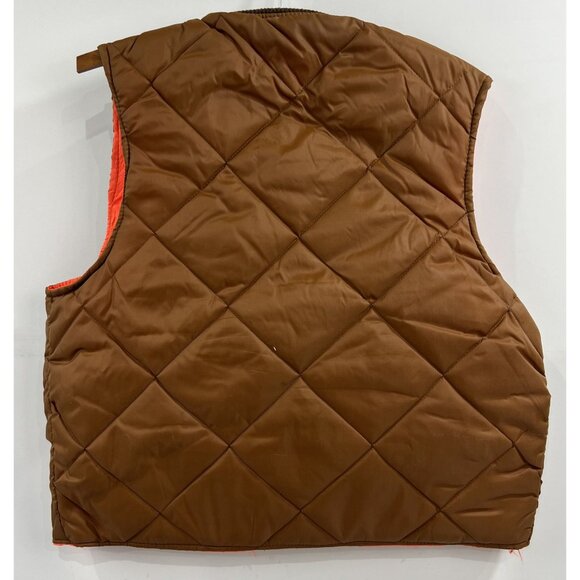 Vintage Red Head Reversible Quilted Hunting Vest Brown/Blaze Orange Sz. M - Picture 4 of 12
